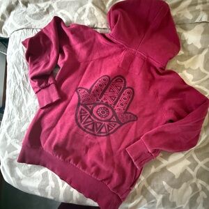 Spiritual Gangster Hoodie Sweatshirt Hamsa Pink